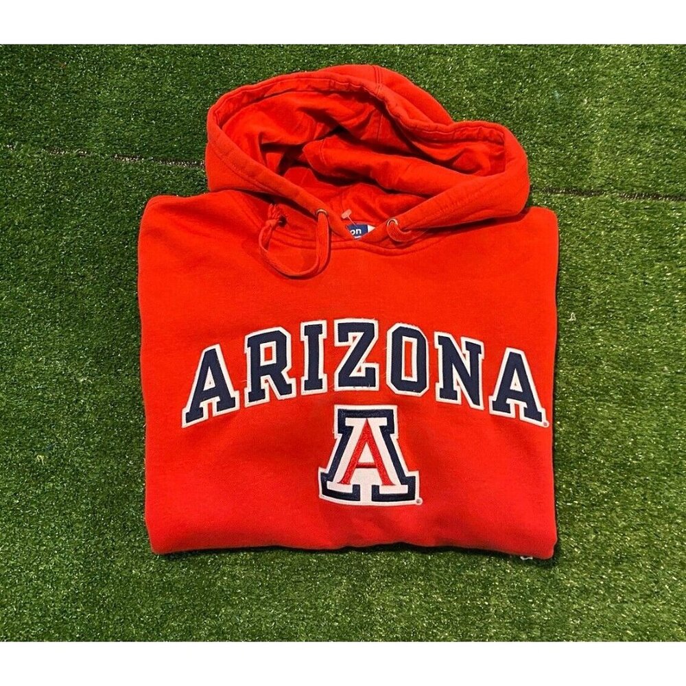 Arizona Wildcats hoodie mens large red blue sweatshirt football unisex Y2K 7